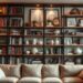 living room bookshelf