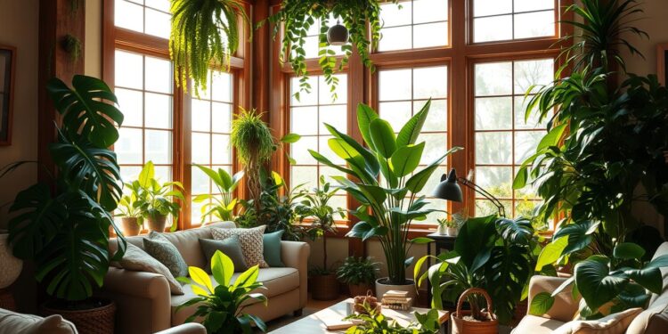 living room plants