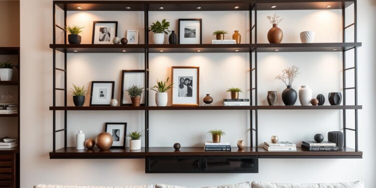 living room shelves
