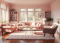 pink living room