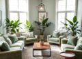sage green living room