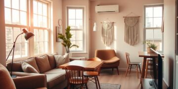 small living room with dining table