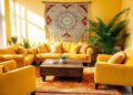 yellow living room